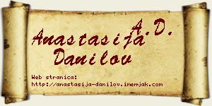 Anastasija Danilov vizit kartica